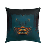 Close-up view of SurArt 67 Outdoor Pillow, highlighting the detailed artwork and robust fabric designed for outdoor use.